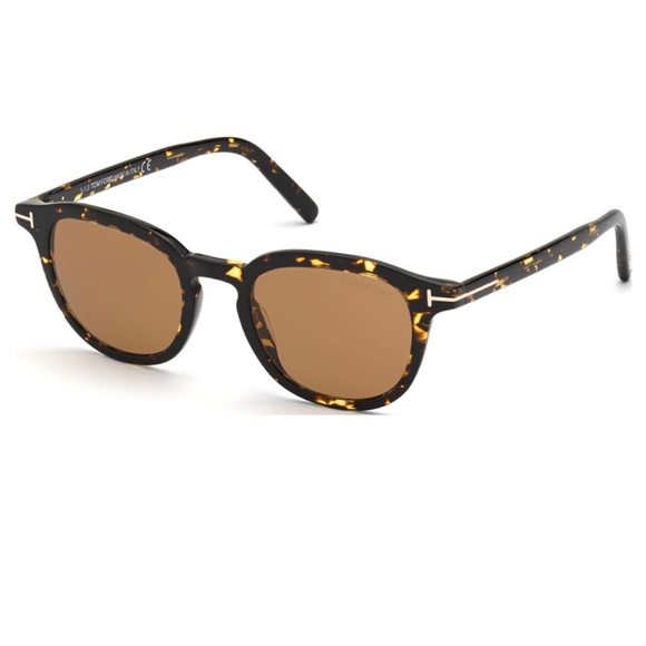 Men Sunglasses Tom Ford FT 0816 Pax 52E Shiny Dark Havana Brown Lenses AUTHENTIC - Picture 15 of 16